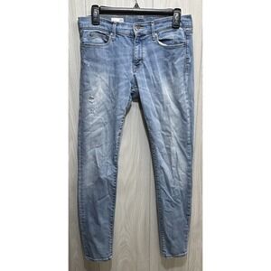 GAP 1969 Women's (Size 29r) Light Wash Legging Jeans Tapered‎ Pockets Stretch